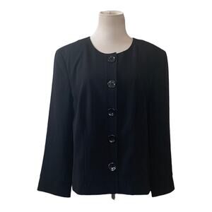 Frances Rita black five buttoned blazer size 12